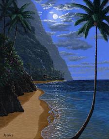 Hawaiian Beach Moon Hawaiian