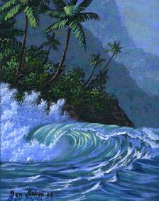 Wave Hawaii Maui Painting picture ocean