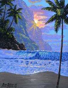 Hawaiian Beach Sunset painting picture