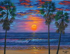 Corpus chrisiti beach sunrise texas painting picture