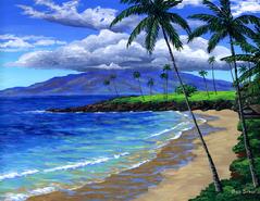 Painting Kapalua Bay Beach maui hawaii picture