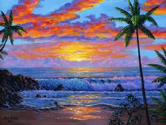 Maui Beach Sunset Painting
