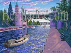  Montlake Cut Bridge Seattle painting picture