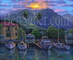 Old Lahaina Courthouse Painting Maui Hawaii
