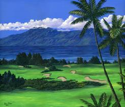  Kapalua bay Golf Course maui hawaii image painting picture