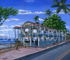 Cheeseburger In Paradise Lahaina front street painting picture maui hawaii