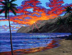 Hawaii Mountains painting art
