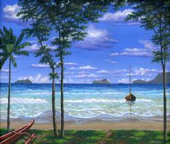 Waimanalo Beach hawaii painting picture