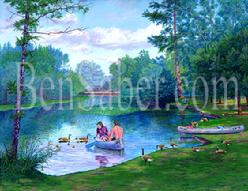 UW Arboretum university of washington canoe painting picture