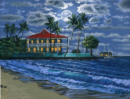 Front street beach lahaina maui hawaii picture painting seawall