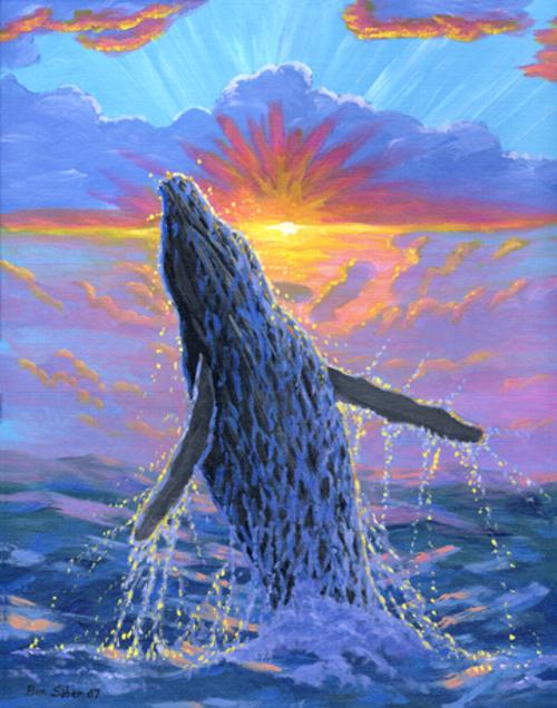 hawaiian whale art