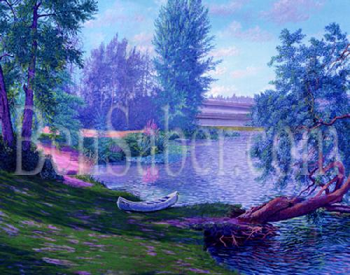 university of washington arboretum uw painting picture nudist area lake swinging tree